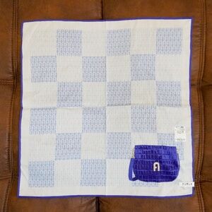 *New* 100% Cotton Furla Brand Handkerchief Bandana Scarf Blue